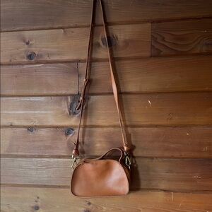 Tan Leather Crossbody Bag